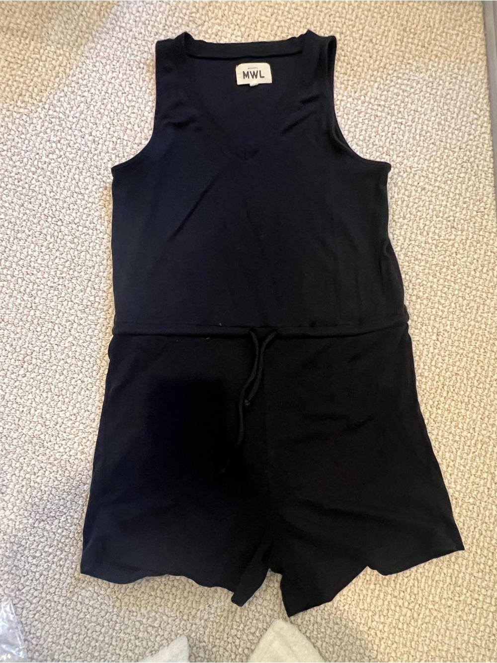 Madewell Black V-neck Romper